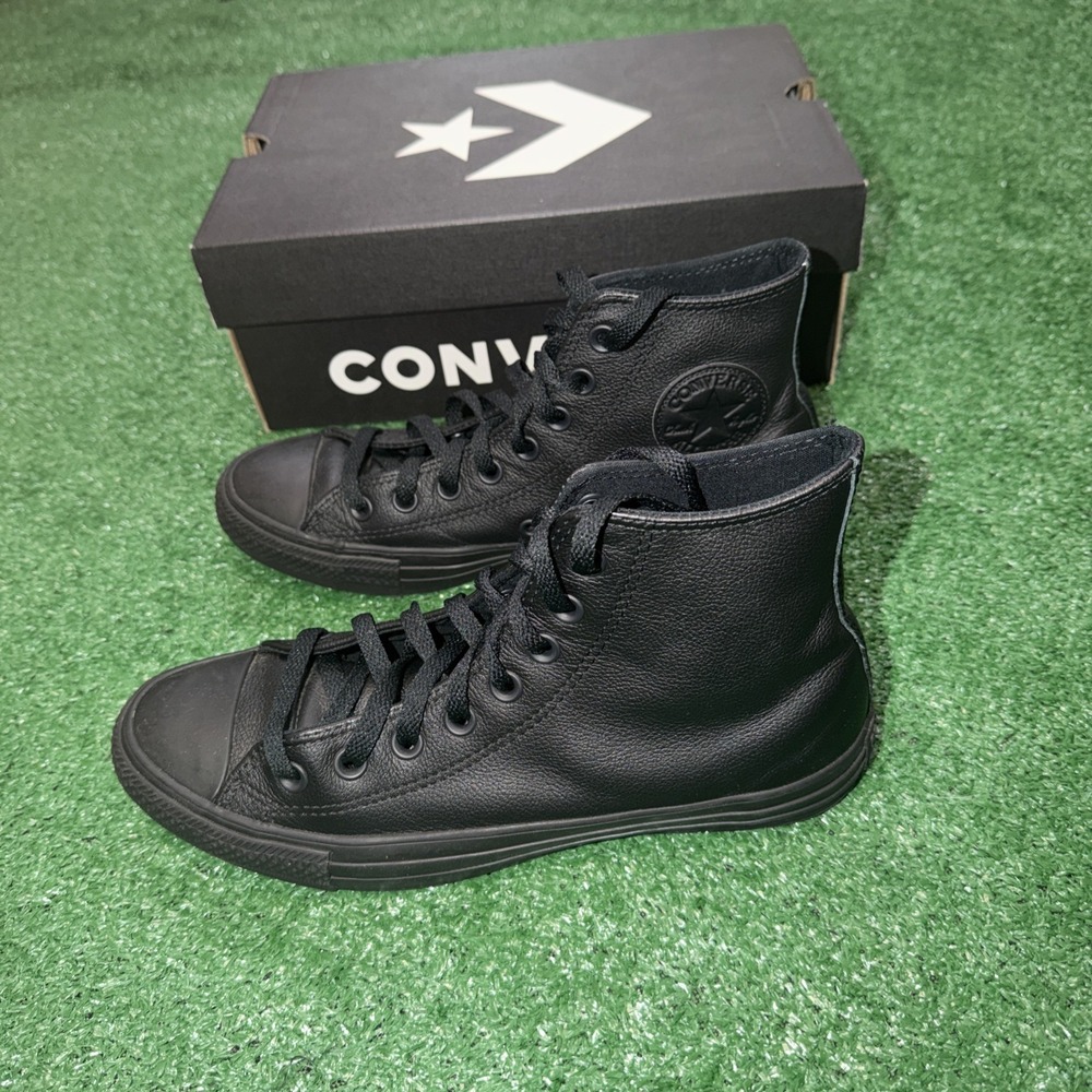 Converse 135251 Ct As Hi Unisex Leather High Top Trainers In Black Mens Size 7‎